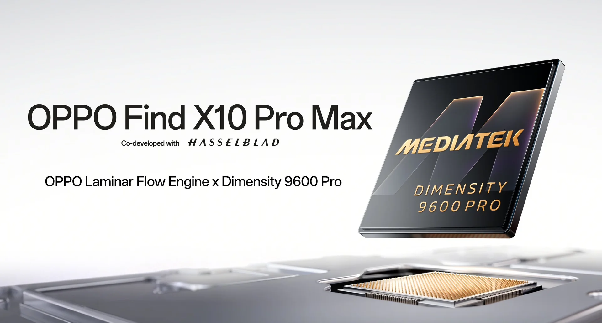 Render of the Find X10 Pro Max's Dimensity 9600 Pro chip