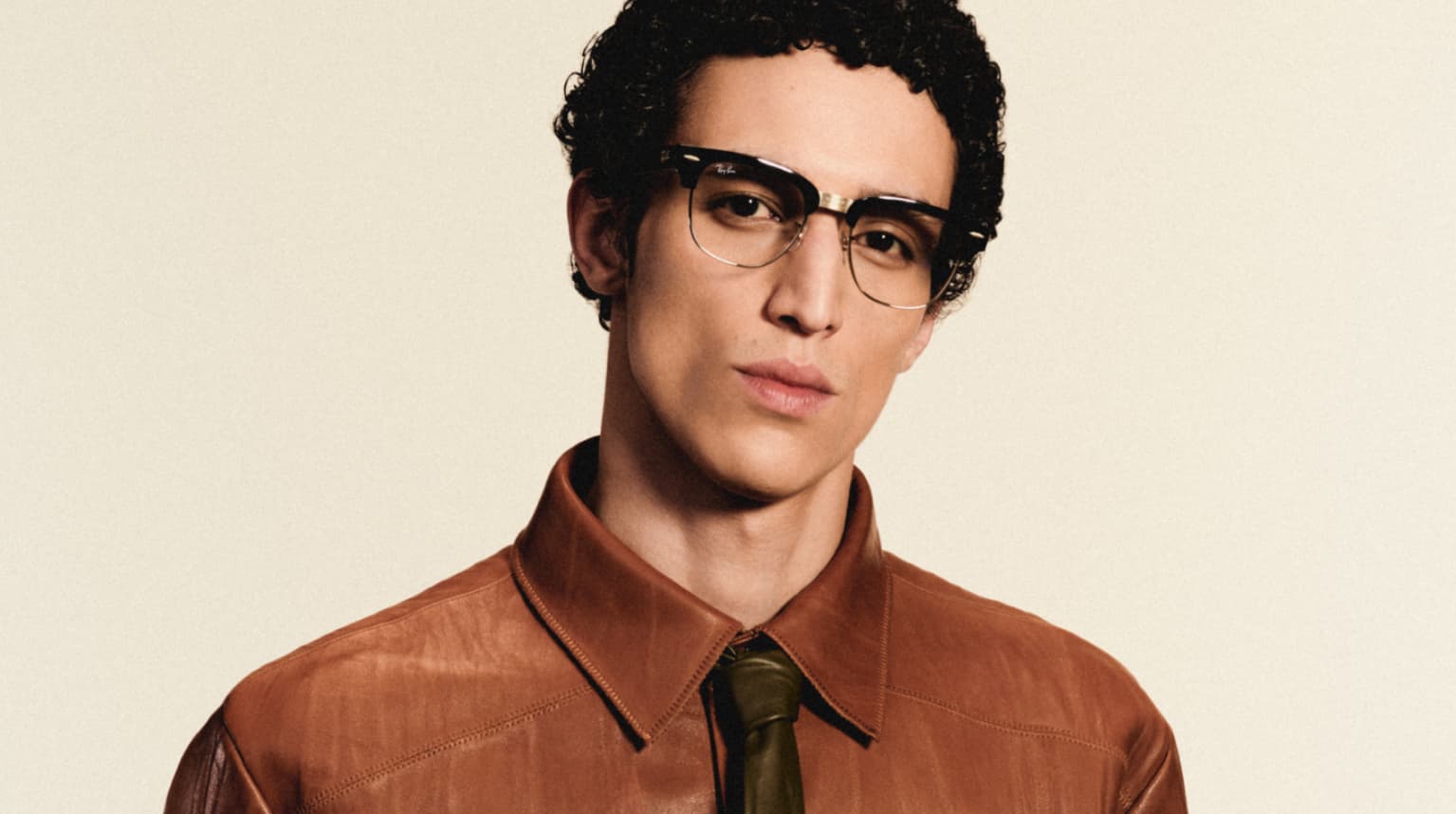 Man wearing the camera-free Ray-Ban Meta Audio introduced at Meta Connect 2026
