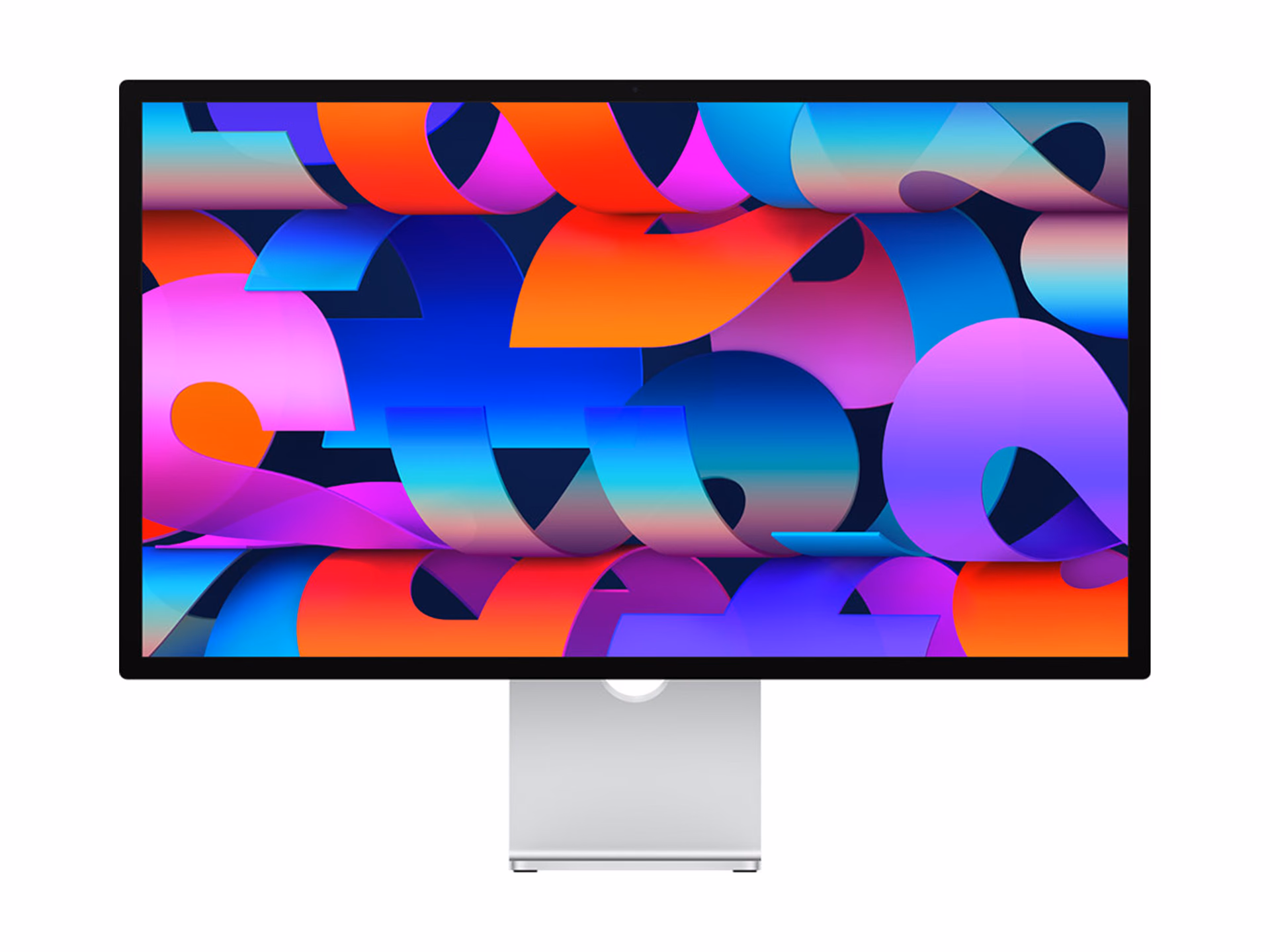 Studio Display from the front with the tilt-adjustable stand